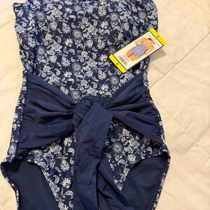 Midnight by Carole Hochman Navy Floral Swimsuit